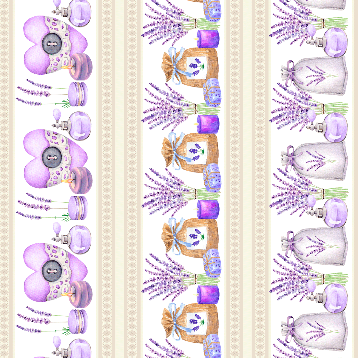 TRICOLINE DIGITAL BARRADO LAVANDA 100% Algodao Larg. 1,50 m