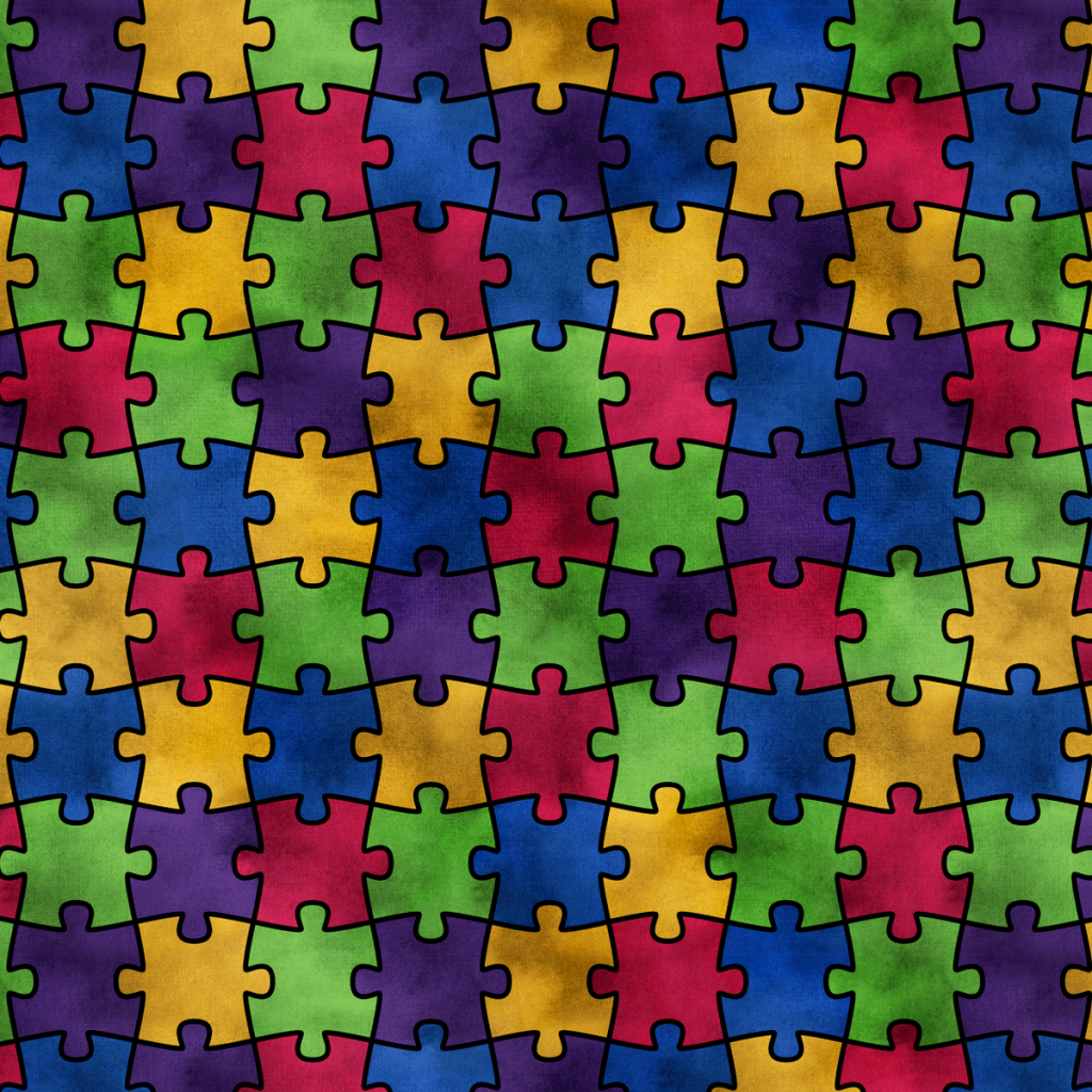 Tricoline Digital QUEBRA CABEÇAS 100% Algodao Des 9003 L 1,50m E236