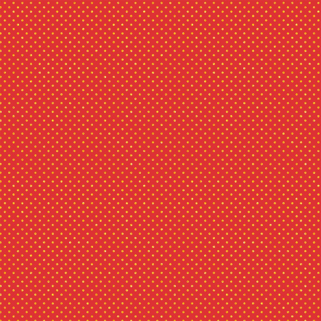 TRICOLINE NATAL POÁ VERMELHO C DOURADO Des 1001 V264 100% ALGODÃO L 1,50m
