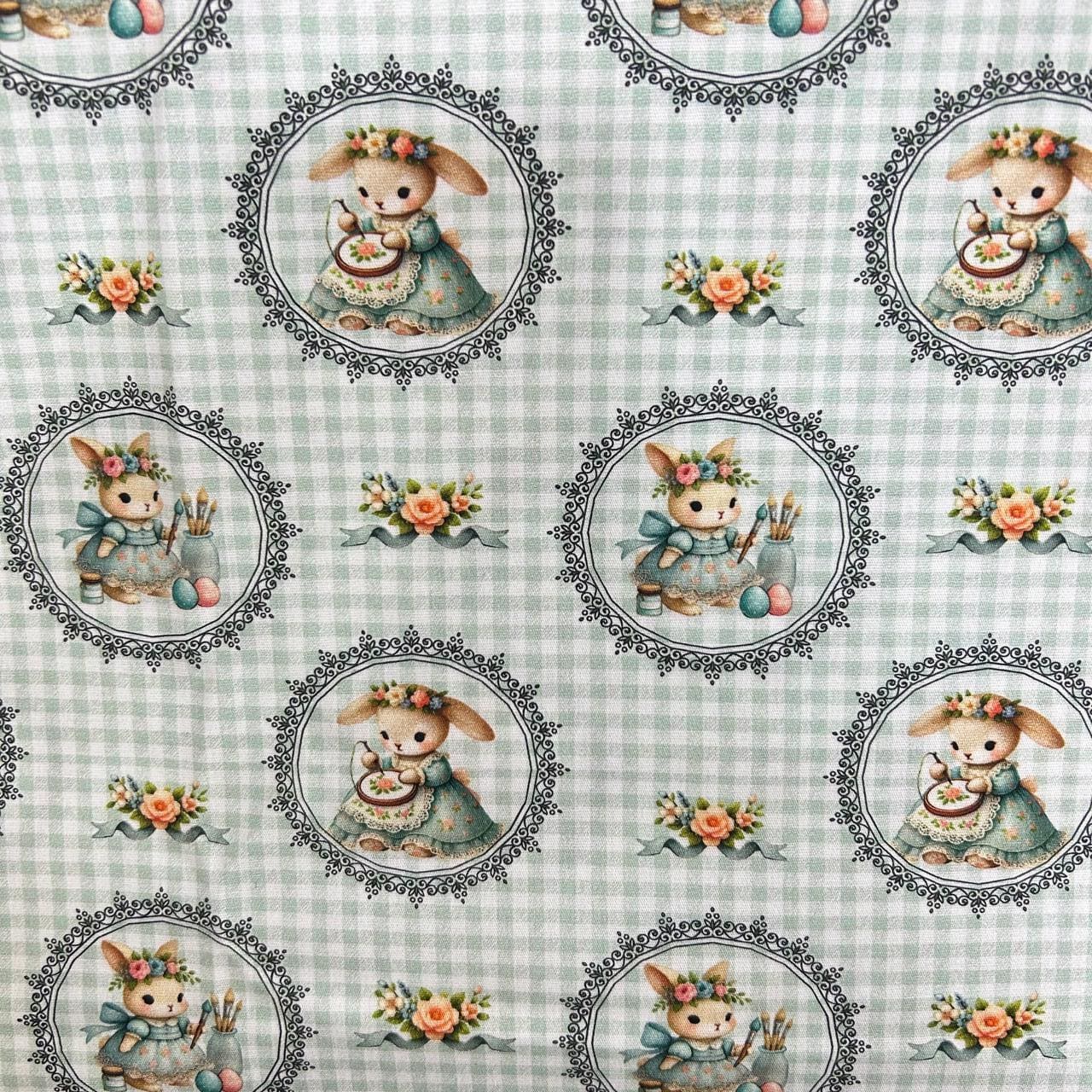 TRICOLINE DIGITAL PASCOA MOLDURAS 100% ALGODAO L 1,50m