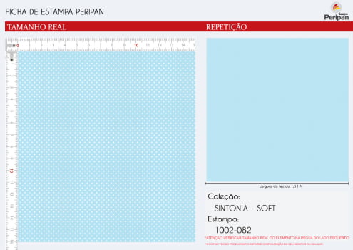 TRICOLINE POÁ AZUL CLARO 100% Algodao Des 1002 L 1,50m V082