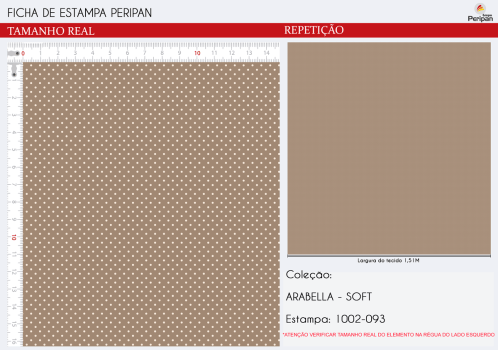 TRICOLINE POÁ CAMURÇA B.BEGE 1002 V093 100% Algodão L 1,50m