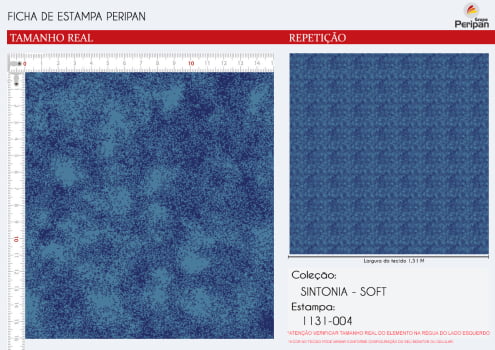 TECIDO TRICOLINE POEIRINHA AZUL ANTIGO 100% ALGODÃO L 1,50m