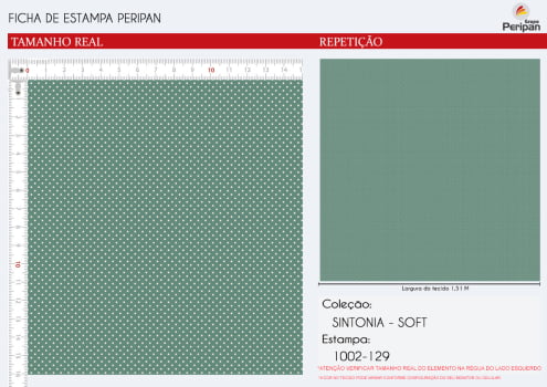 TRICOLINE POÁ VERDE ANTIGO 100% Algodao Des. 1002 L 1,50m V129