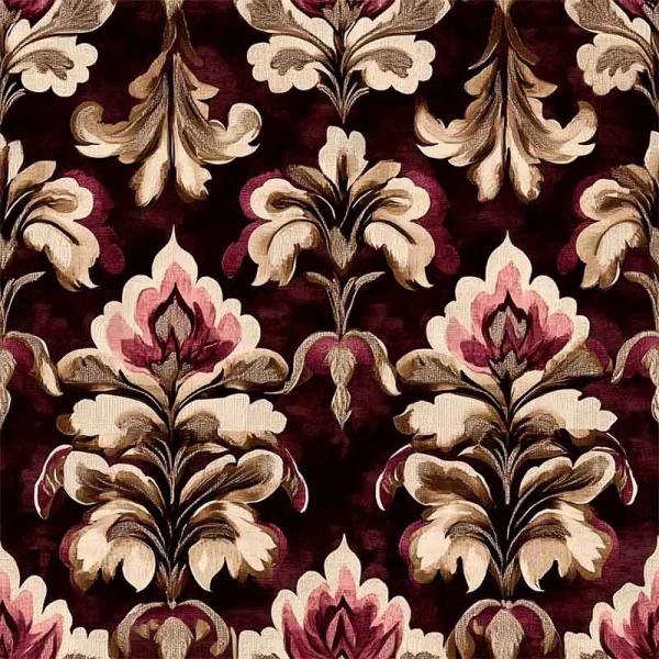 TRICOL. DIGITAL 100% ALGODAO - COLECAO BORDEAUX DAMASK L 1,50m
