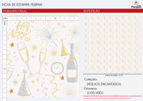 Tricoline Bahamas ANO NOVO 100% Algodao Des 3105 L 1,50m V001 Tricoline Bahamas ANO NOVO 100% Algodao Des 3105 L 1,50m V001