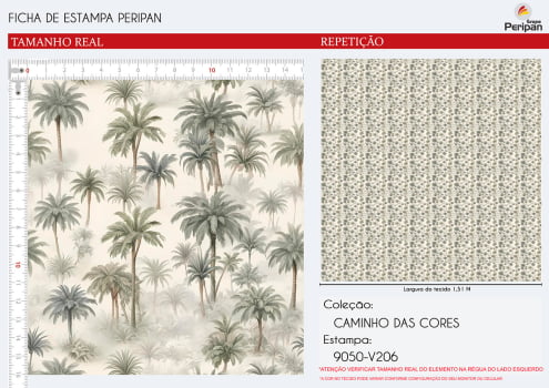 Tricoline COQUEIROS 100% Algodao Des 9050 L 1,50m V206