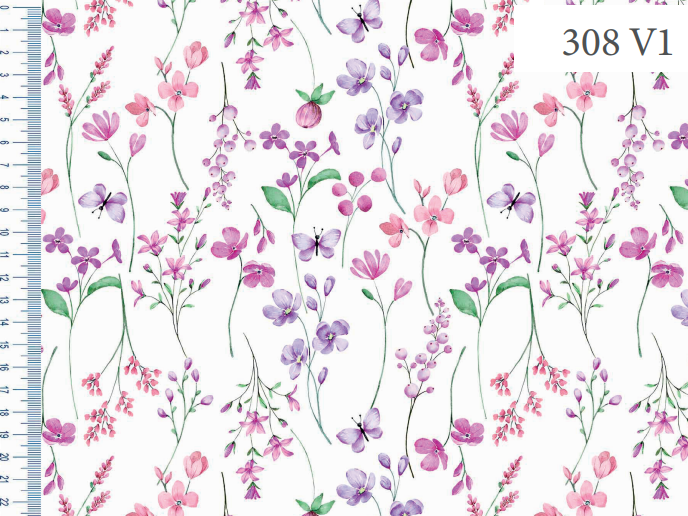 TRICOLINE DIGITAL BELLAGIO FLORAL L 1,50m 100% Algodão