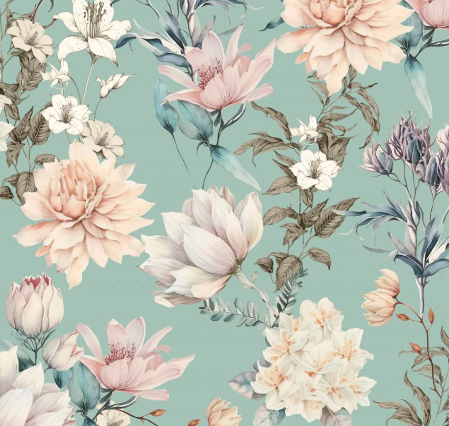TRICOLINE DIGITAL FLORAL 9010 E052 100% Algodao L 1,50m