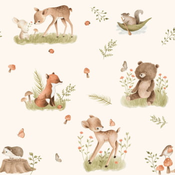 TRICOLINE ESTAMPA FLORESTA 100% Algodao Des 8094 L 1,50m V001