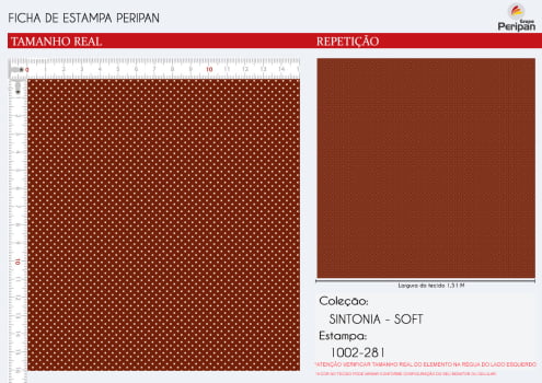 Tricoline POÁ MARROM 100% Algodao Des 1002 L 1,50m V281
