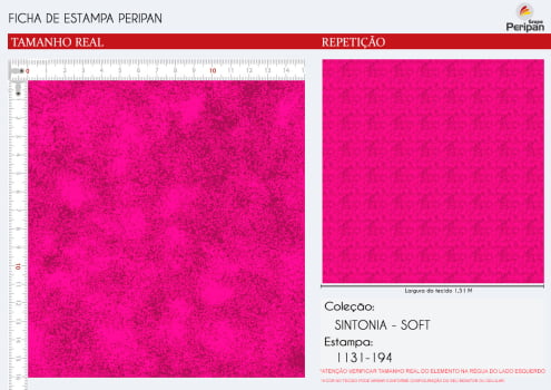 TRICOLINE POEIRINHA PINK 100% Algodao Des. 1131 L 1,50m V194