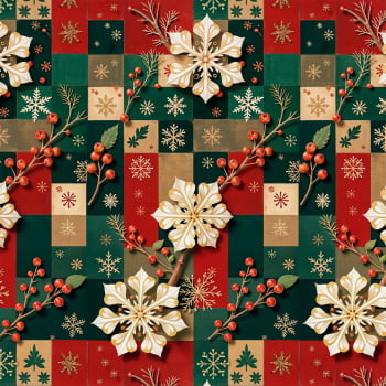 Tricoline Digital PATCH NATAL 100% Algodao Des 9001 L 1,50m E244