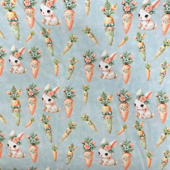 TRICOLINE DIGITAL PASCOA CENOURAS 100% ALGODAO L 1,50m