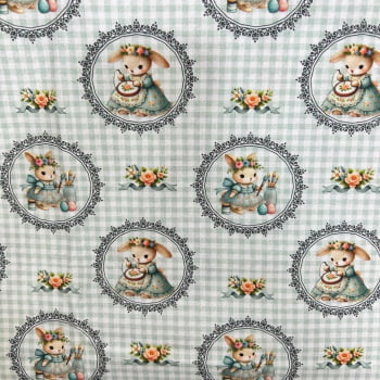 TRICOLINE DIGITAL PASCOA MOLDURAS 100% ALGODAO L 1,50m