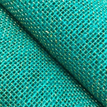 JUTA POLIPROPILENO COR VERDE NATAL COM DOURADO Larg. 1,00m