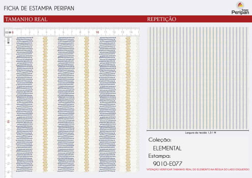 Sarja Impermeavel LISTRAS AcquaDecor Digital 100% Algodao Des 9010 L 1,50m E077