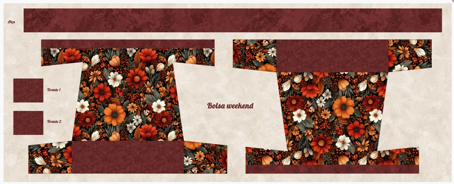 PAINEL BOLSA PASSEIO 100% ALGODAO A0440/001D
